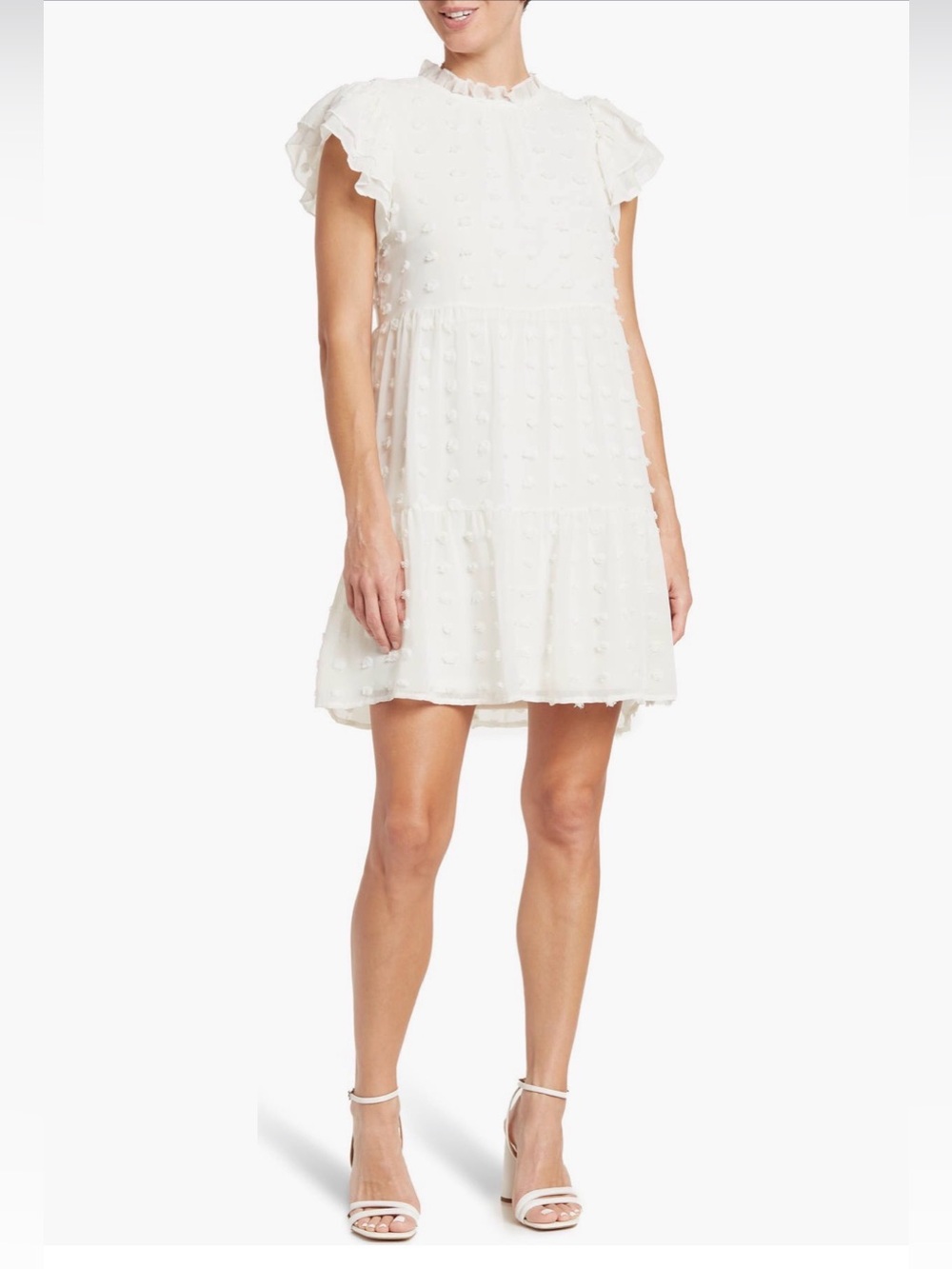 Love by Design Kelsey Chiffon Mini Swiss Dot Dress